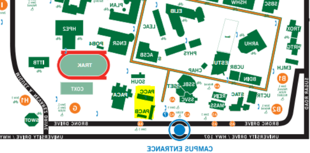 School of Music location on Edinburg campus map